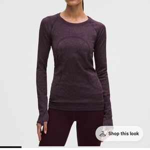 Lululemon Swiftly Tech Long-Sleeve Shirt Hip Length *Sparkle*